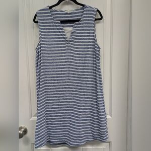 Beachlunchlounge Navy and White Striped Dress